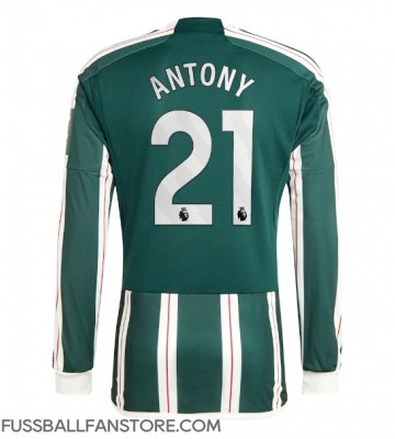 Manchester United Antony #21 Replik Auswärtstrikot 2023-24 Langarm